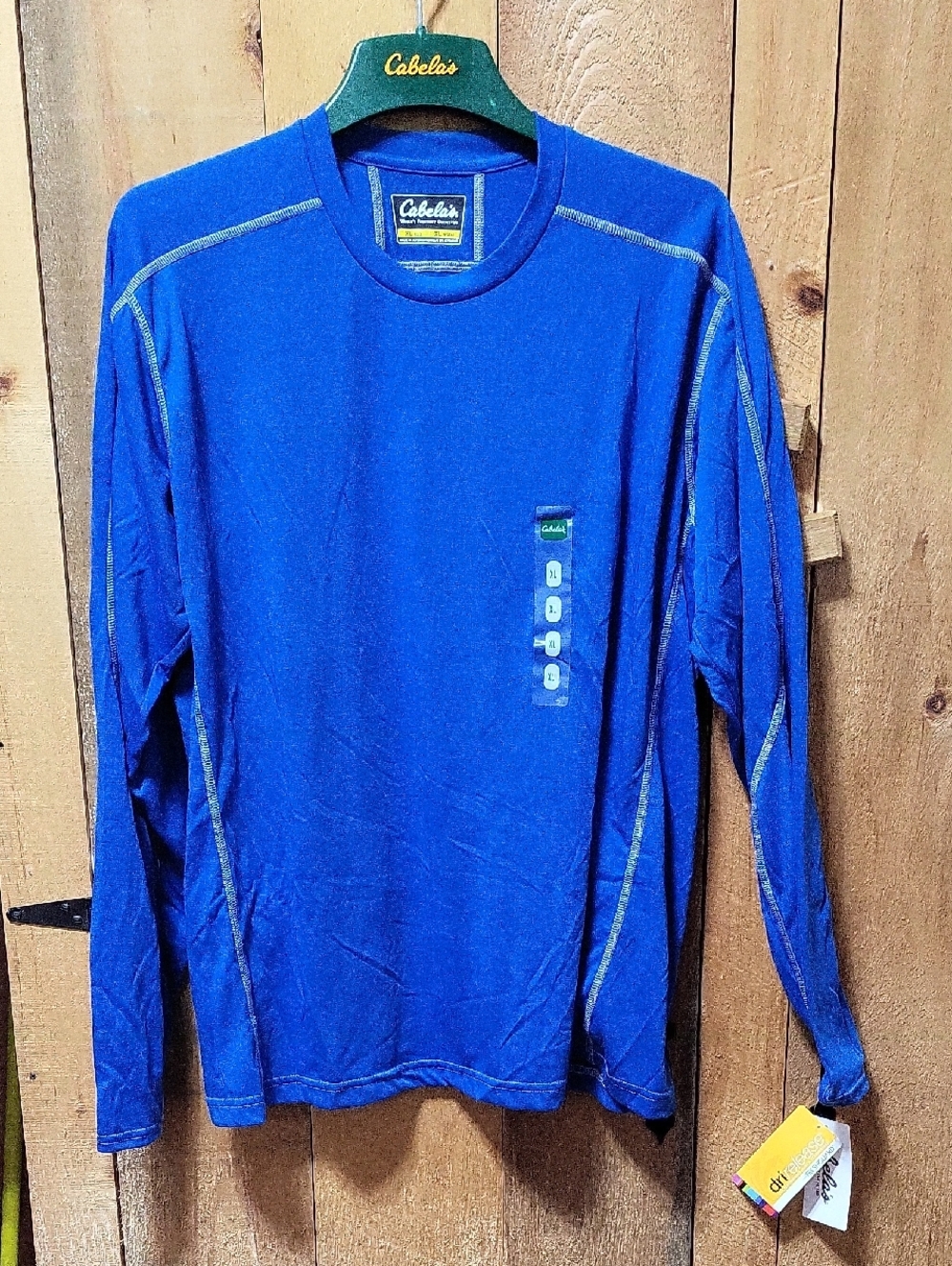 Cabela's Men's Royal Blue Long-Sleeve Performance Tee Size Xl